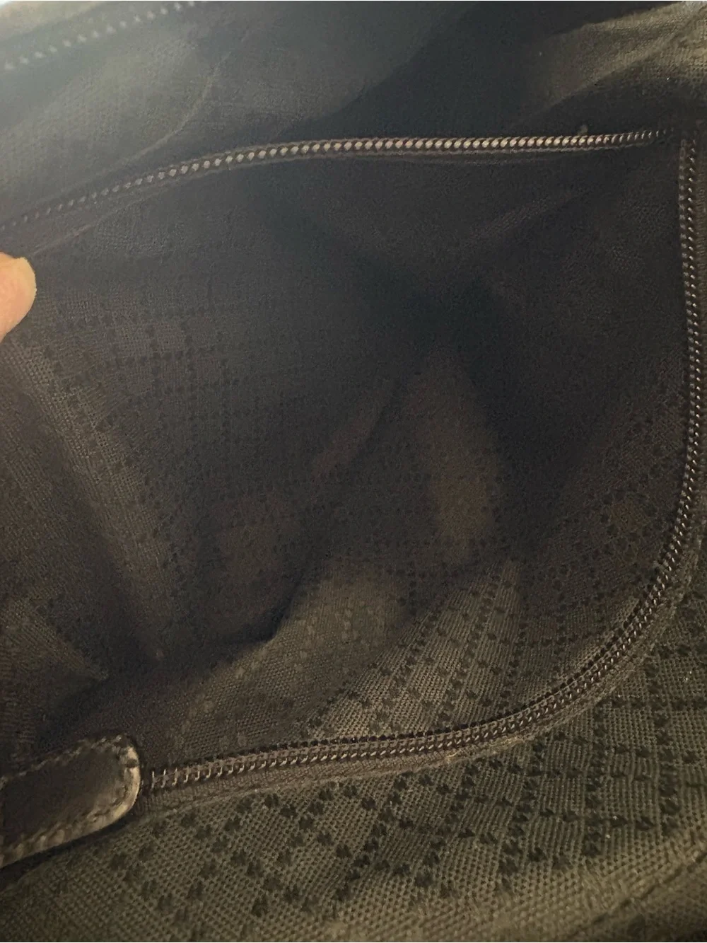 Vintage Gucci Black Nylon Briefcase with Leather Trim
